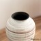 Uniquewise 8" Ceramic Rustic Vintage Decorative Vase Natural Pottery Jar for Fresh & Dried Flower Table Centerpiece Farmhouse Shelf Decor Living Room Accent Mantel Entryway Wedding & Housewarming Gift